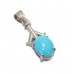 Pendant Sterling Silver 925 Women's Turquoise Gem Stone Handmade Designer A887